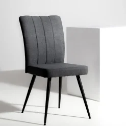 Krzesło tapicerowane szare SVENTO