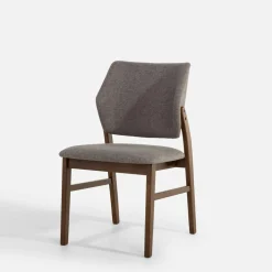 Krzesło tapicerowane szare WANVALO