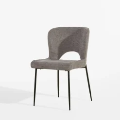 Krzesło tapicerowane szare DAPPERI