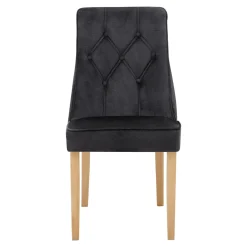 Krzesło tapicerowane z pikowaniem ciemnoszare SOFTI