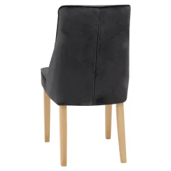 Krzesło tapicerowane z pikowaniem ciemnoszare SOFTI