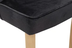 Krzesło tapicerowane z pikowaniem ciemnoszare SOFTI