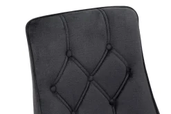 Krzesło tapicerowane z pikowaniem ciemnoszare SOFTI