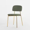 Krzesło tapicerowane zielone ERMENIO