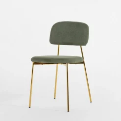 Krzesło tapicerowane zielone ERMENIO