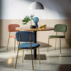 Krzesło tapicerowane zielone ERMENIO