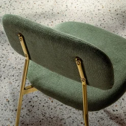 Krzesło tapicerowane zielone ERMENIO