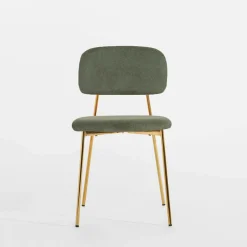 Krzesło tapicerowane zielone ERMENIO