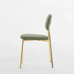 Krzesło tapicerowane zielone ERMENIO
