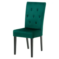 Krzesło tapicerowane zielone VENES
