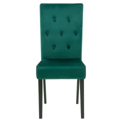 Krzesło tapicerowane zielone VENES