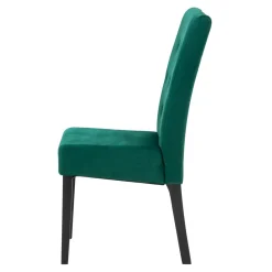 Krzesło tapicerowane zielone VENES