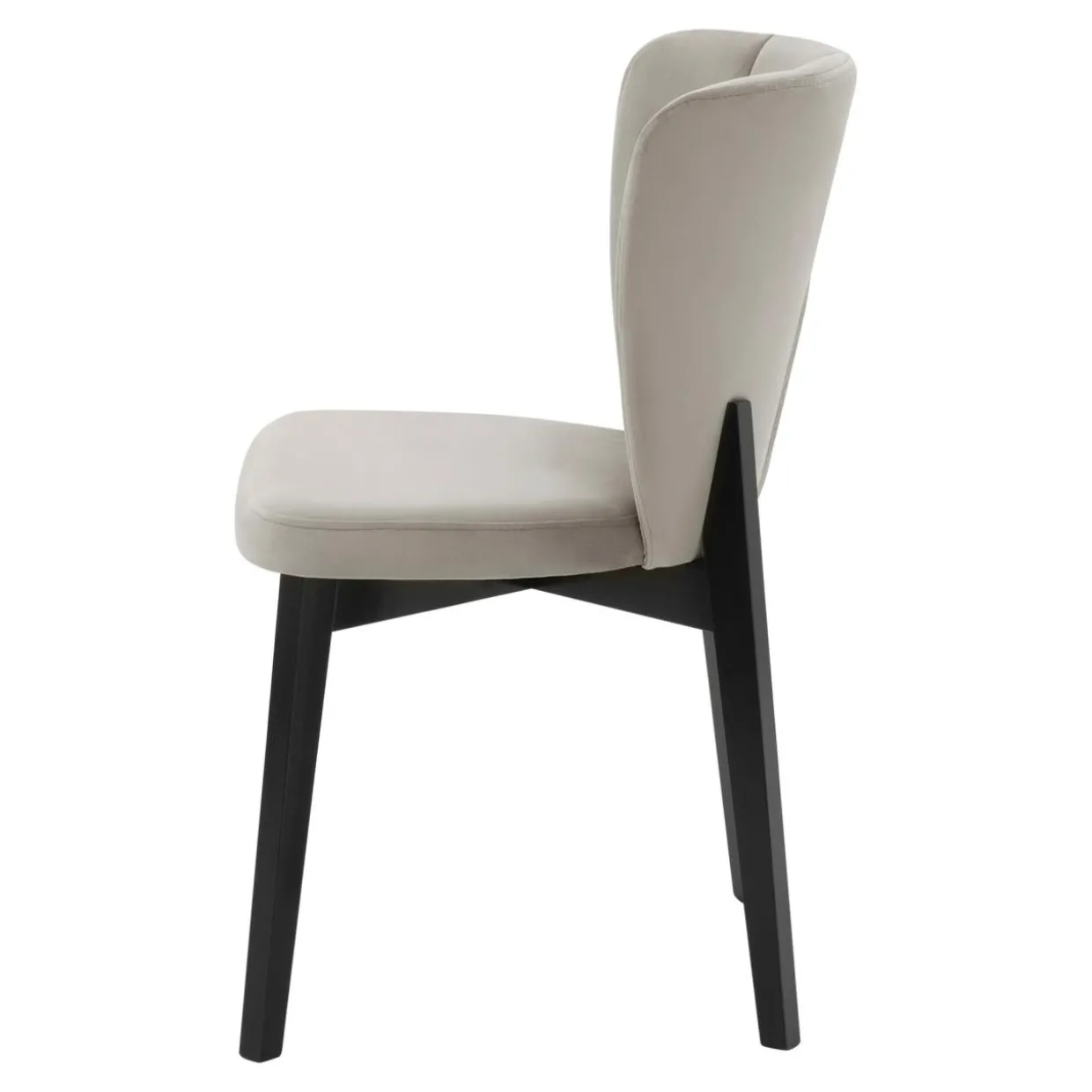 Krzesło welurowe beżowe DEXTER