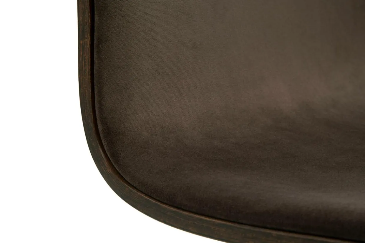 Krzesło welurowe brązowe VINGE