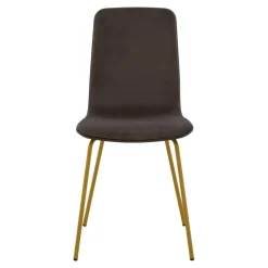 Krzesło welurowe brązowe VINGE