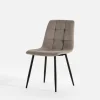 Krzesło welurowe ciemnobeżowe JYRANDO