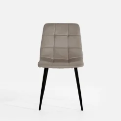 Krzesło welurowe ciemnobeżowe JYRANDO