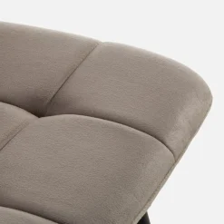 Krzesło welurowe ciemnobeżowe JYRANDO