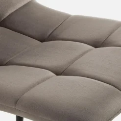 Krzesło welurowe ciemnobeżowe JYRANDO