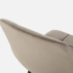 Krzesło welurowe ciemnobeżowe JYRANDO