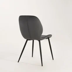 Krzesło welurowe ciemnoszare RITHA