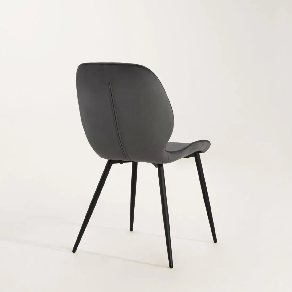 Krzesło welurowe ciemnoszare RITHA