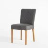 Krzesło welurowe ciemnoszare REVOJ