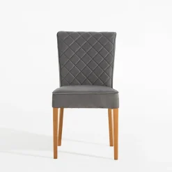 Krzesło welurowe ciemnoszare REVOJ