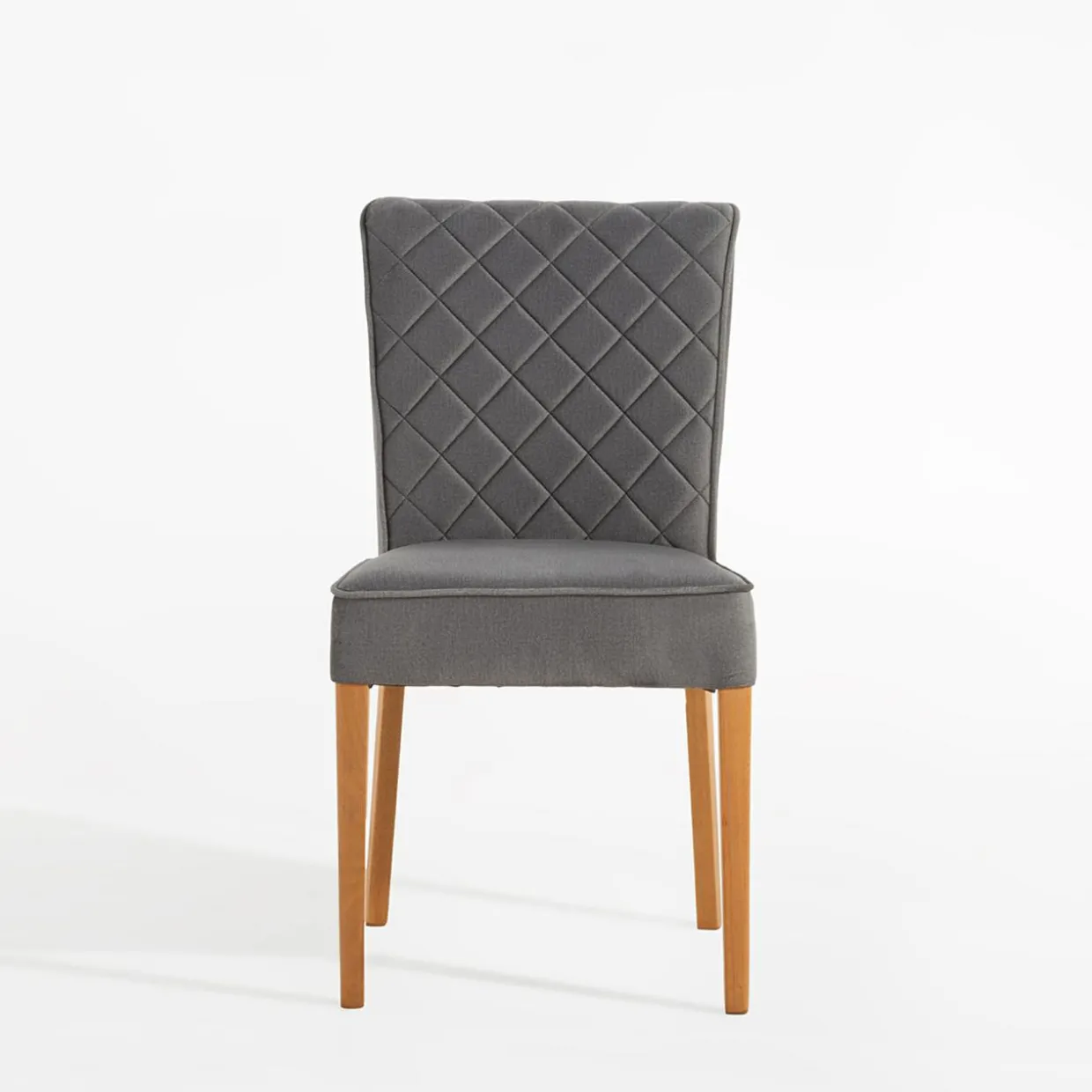 Krzesło welurowe ciemnoszare REVOJ