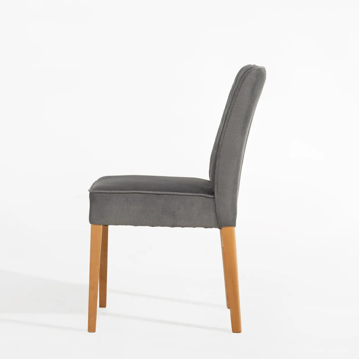 Krzesło welurowe ciemnoszare REVOJ