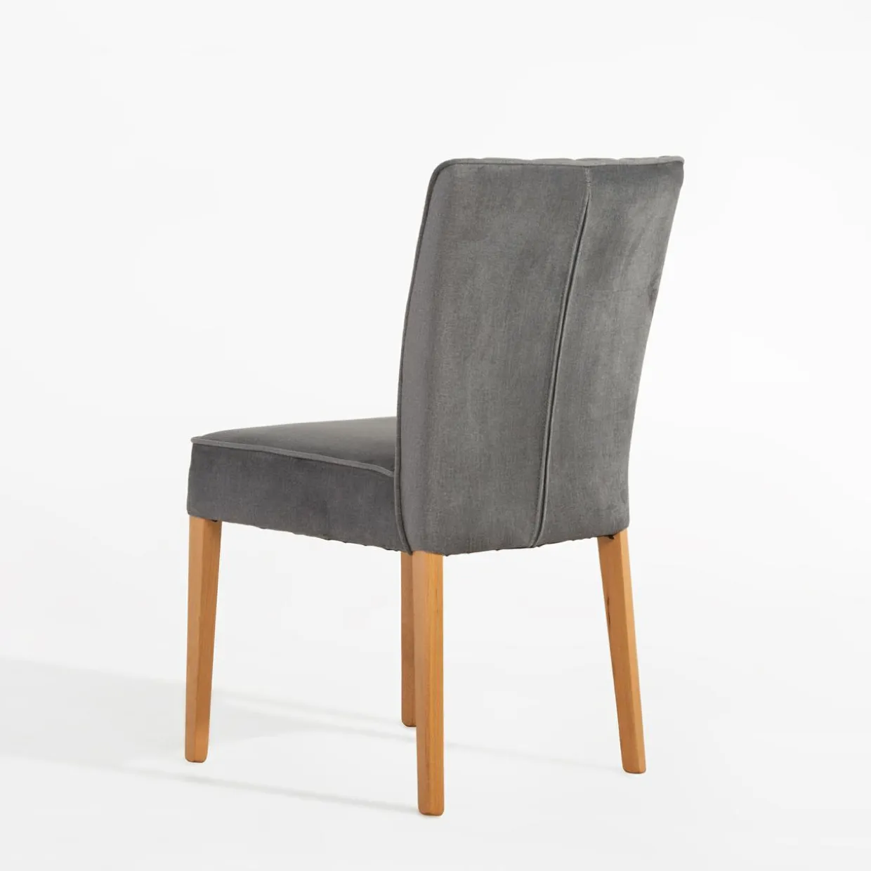 Krzesło welurowe ciemnoszare REVOJ
