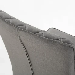 Krzesło welurowe ciemnoszare REVOJ