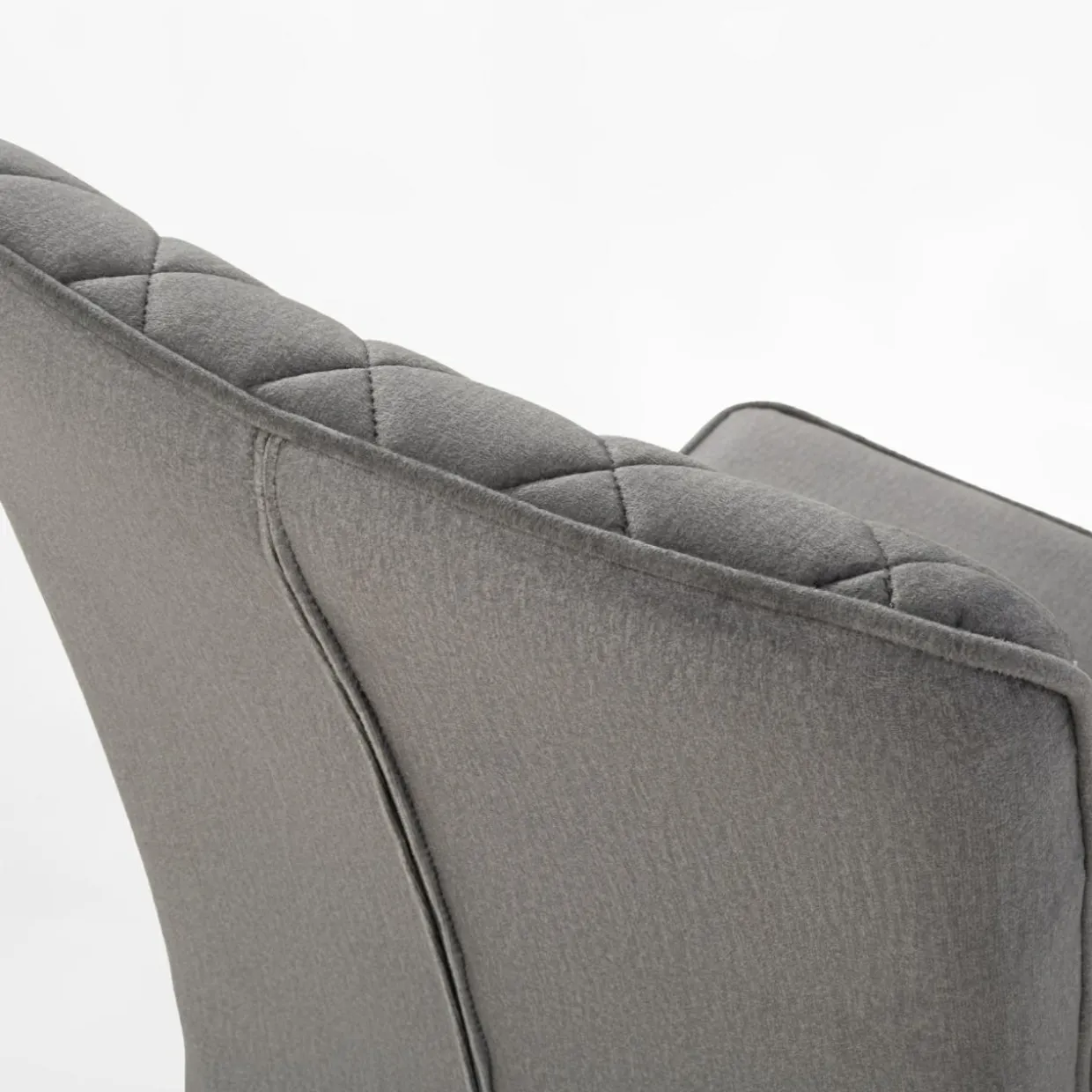 Krzesło welurowe ciemnoszare REVOJ