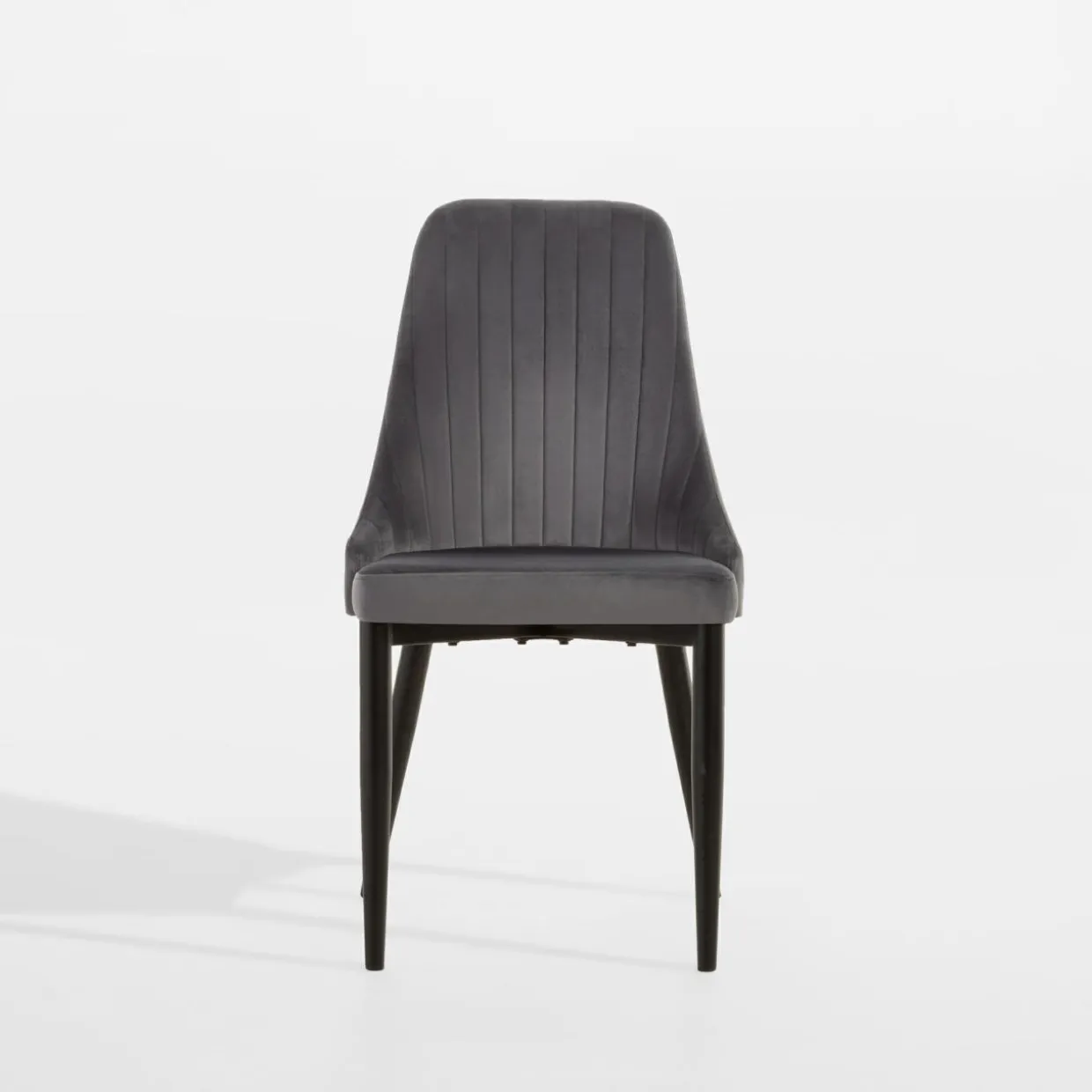 Krzesło welurowe ciemnoszare HOMESTED