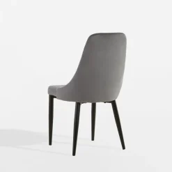 Krzesło welurowe ciemnoszare HOMESTED