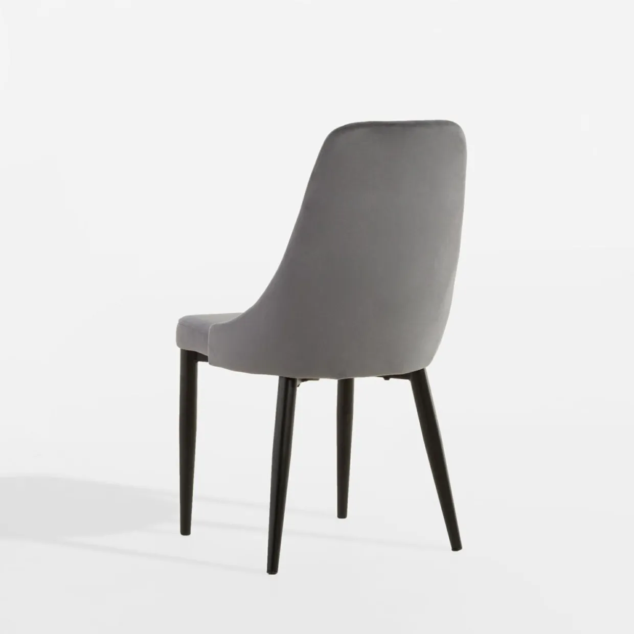 Krzesło welurowe ciemnoszare HOMESTED