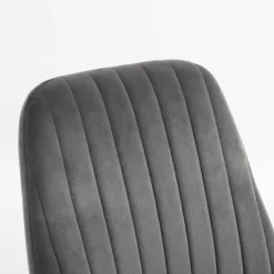 Krzesło welurowe ciemnoszare HOMESTED