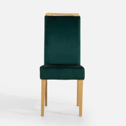 Krzesło welurowe ciemnozielone URSIN