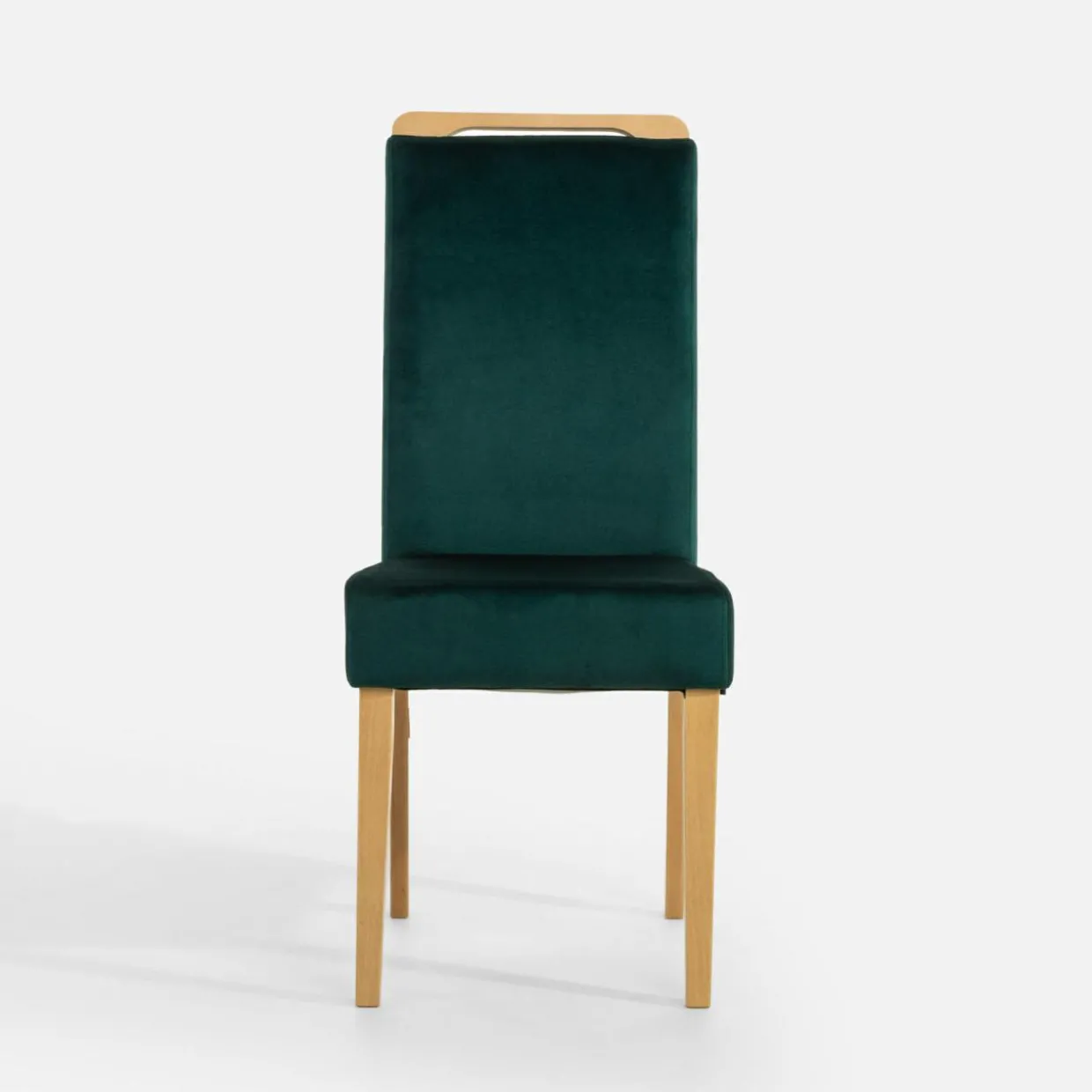 Krzesło welurowe ciemnozielone URSIN
