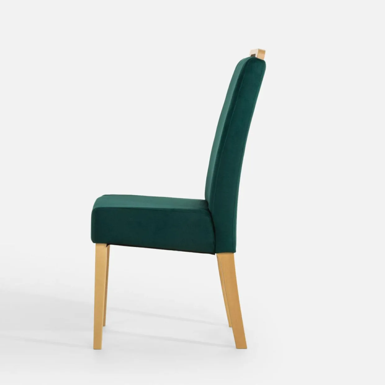Krzesło welurowe ciemnozielone URSIN