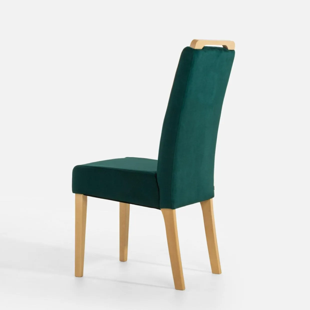 Krzesło welurowe ciemnozielone URSIN