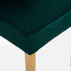 Krzesło welurowe ciemnozielone URSIN