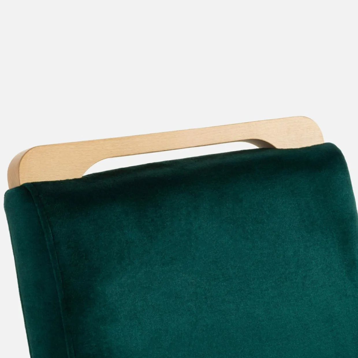 Krzesło welurowe ciemnozielone URSIN