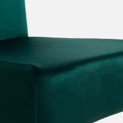 Krzesło welurowe ciemnozielone URSIN