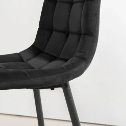 Krzesło welurowe czarne ABADA
