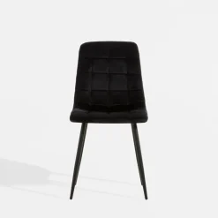 Krzesło welurowe czarne ABADA