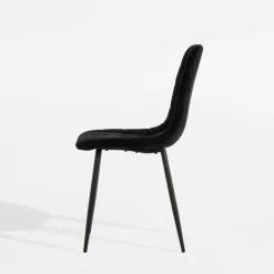 Krzesło welurowe czarne ABADA