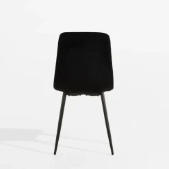 Krzesło welurowe czarne ABADA