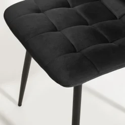 Krzesło welurowe czarne ABADA