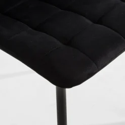 Krzesło welurowe czarne ABADA
